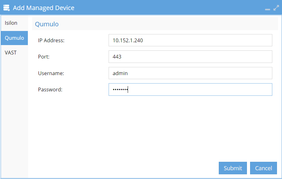 Qumulo Device Selection