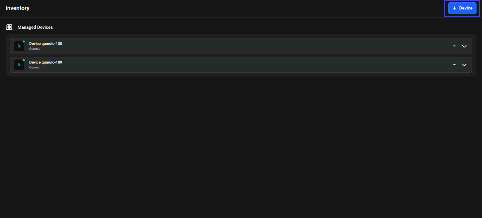 Add Device button