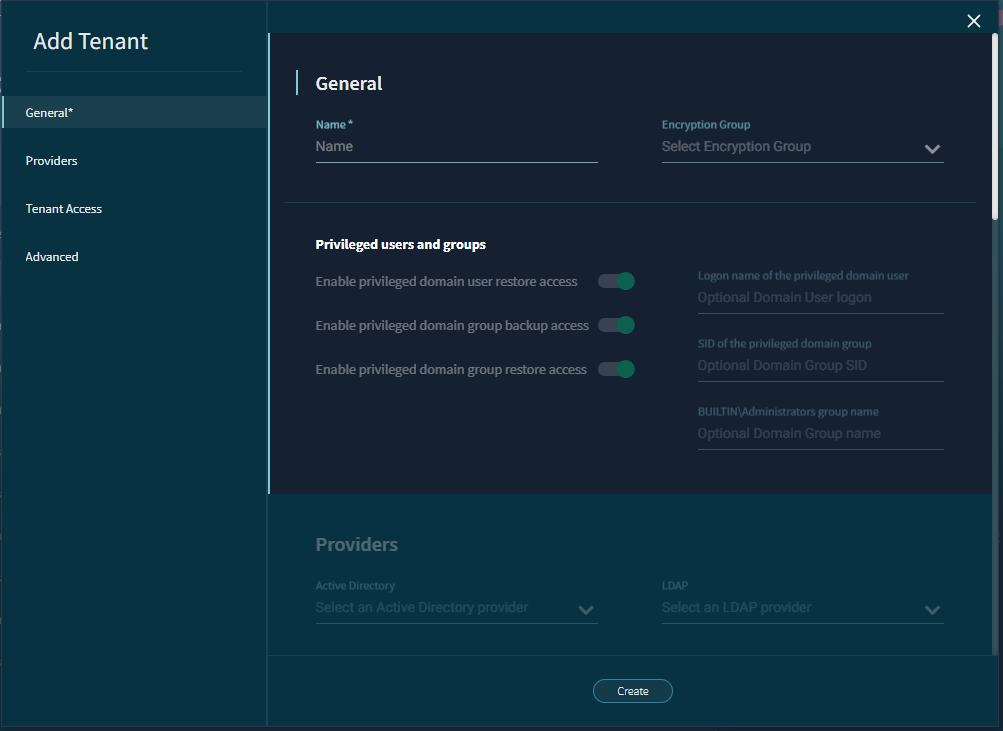 Add tenant