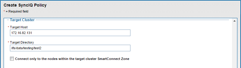 Target Host Settings