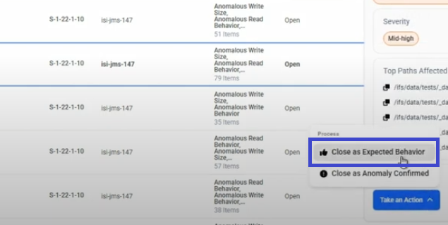 Close as Expected Behavior option