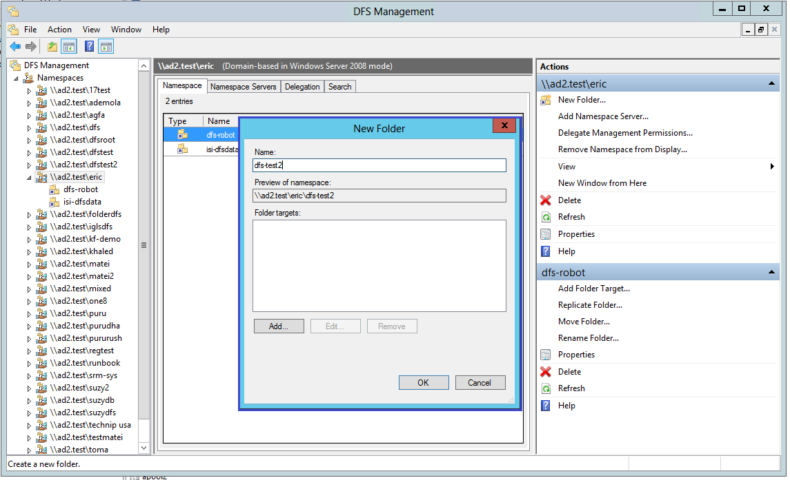 DFS Management Console