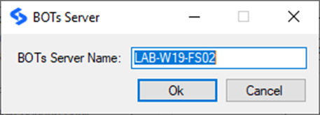 BOT Server Dialog