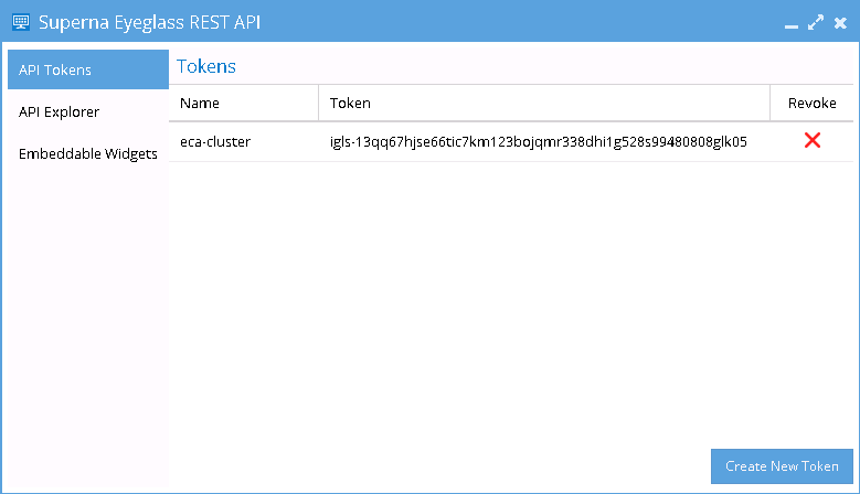 Generate API Token in Eyeglass