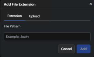 Upload extensions from CSV file