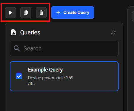 Query Action Buttons