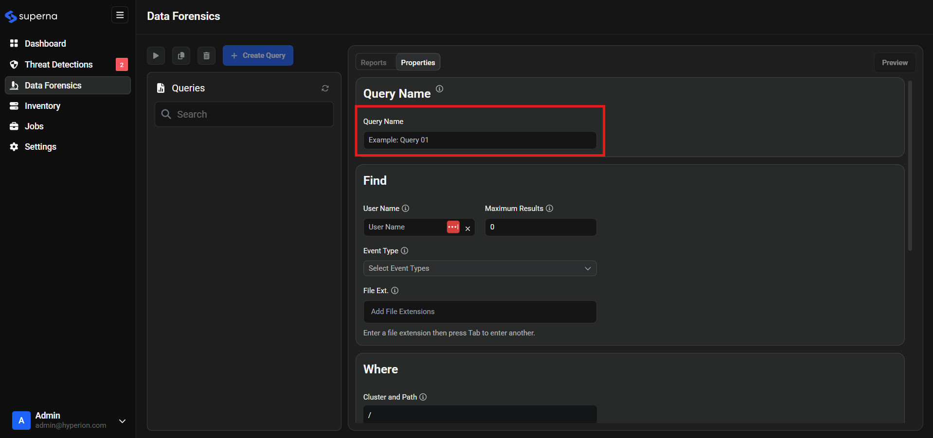Query Name Field