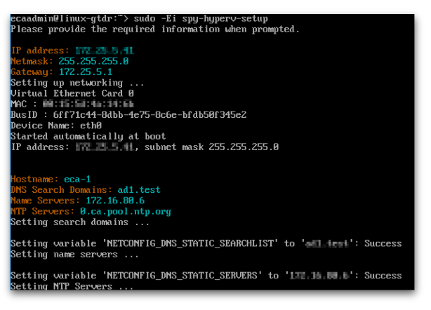 Setup Node 1 Network Configuration