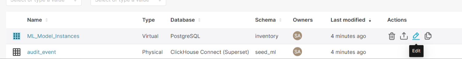 ML Model Instances Dataset Selection