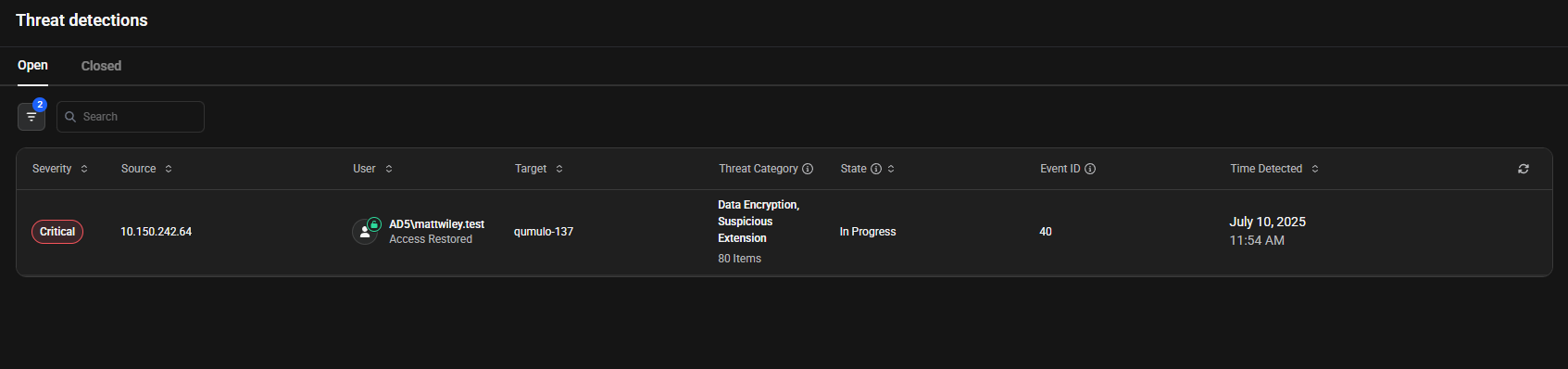 Threat Notification Methods