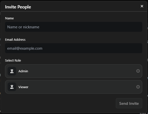 User Invitation Form