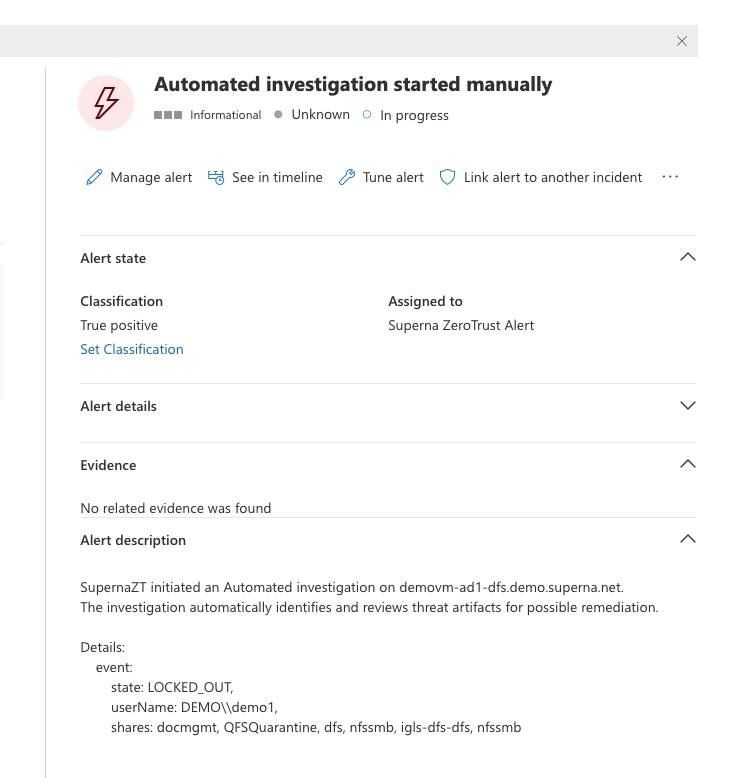 Microsoft Defender XDR Alert Details